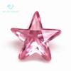 Fábrica de atacado 5A cinco-pontas rosa zircão nua pedra artificial pontiaguda fundo cinco-ponta cor branca pedra zircônia cz