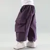 Otoño 2026 Nuevo Estilo Japonés Holgados Pantalones Cargo con Bolsillos Grandes para Niños Pantalones Casuales Elegantes para Niños de Primavera y Otoño