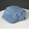 Sombrero para Hombre Primavera y Otoño Estilo Coreano Lavado Rayado Retro Sombrero de Visera Marca de Moda Estilo Japonés Gorra de Pintor para Exterior para Mujer