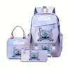 Nueva Mochila Estudiante Stitch para la Temporada de Regreso a Clases Ligera y que Reduce la Carga Gran Capacidad para Grados 1-6 Niños y Niñas Bolso de Hombro