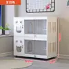 Villa Gato Espacio Jaula de Gato de Lujo Tienda de Mascotas Casa para Gatos Hogar Nido para Gatos de Interior Gabinete para Gatos Otros Tapetes para Arenero de Gato