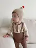 Gorro para bebé, colección otoño e invierno, gorro de punto grueso y cálido, lindo gorro de mago puntiagudo estilo coreano para bebés y niños pequeños, a prueba de viento