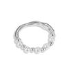 Anillo de plata esterlina S925 estilo INS para mujer, diseño de perlas de alta gama con personalidad, exquisito anillo ajustable con apertura de cuentas de concha