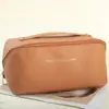 Bolsa Almofada Rede Bolsa de Maquiagem PU Armazenamento de Cosméticos Grande Capacidade Necessaire de Viagem Portátil Bolsa de Armazenamento Bolsa de Armazenamento