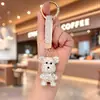 Llavero de Oso Violento de Dibujos Animados Colgante para Llave de Coche Llavero Creativo de Oso Completo con Diamantes Colgante para Bolso para Mujer