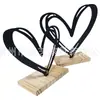 Adornos Populares de Madera con Forma de Corazón de Amazon, Manualidades Decorativas de Hierro para Escritorio, Adornos Decorativos, Fabricante Personalizado