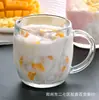 Caneca de Gato Leweishi Criativa Simples para Café com Leite Copo de Vidro Doméstico Presente de Atividade Compras em Grupo Atacado
