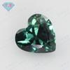 Huagang Gem Em Forma De Coração Verde Espinélio 152 # Pedra Nua Atacado 152 Gema Sintética Jóias Pedra Principal