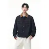 Nueva Chaqueta de Mezclilla para Hombre 2026 con Acabado de Alta Gama, Cuello de Color Contrastante, Tallas Grandes, Chaqueta de Moda para Hombre de Primavera y Otoño