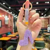 Amazon Creativo Llavero de Zapatos de Tacón Alto para Mujer Incrustado de Diamantes Colgante Exquisito de Bolso de Niña Accesorio Pequeño
