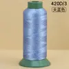 Ventas Directas de Fábrica Hilo de Coser de Alta Resistencia 420D Bolsa de Rollo Grande Hilo de Coser Colorido Hilo de Nylon Industrial para Ropa