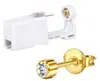 Nueva Pistola Herramienta para Perforar Orejas Transfronteriza, Popular Dispositivo Desechable para Perforar Orejas, Pistola de Acero Inoxidable con Clavo de Hueso de Oreja de Circonita de Cristal