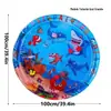 Tapete Inflável de Batidinhas para Bebês Transfronteiriço Brinquedo de Peixe Oceânico em PVC Tapete de Água para Bebês para Aprender a Engatinhar