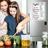 Planificador Magnético Tablero de Menú Borrable en Seco para Refrigerador de Cocina Planificador Semanal de Comidas Pizarra Planificador de Lista de Compras