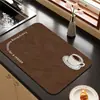 Tapete Drenante Criativo Retro para Cozinha, Tapete Anti-Escaldante e Isolante Térmico para Tigelas e Hashis de Mesa, Tapete Absorvente de Água de Terra de Diatomáceas para Balcão de Bar e Máquina de Café