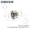 Conector de Cable Soldado Zhengcheng M16 Macho y Hembra Frontal y Trasero de Placa 24 5A 814 Pines Enchufe de Aviación de 19 Pines para Conexión de Cable Electrónico