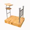 Podio Telescópico Móvil de Madera Maciza de Dos, Tres y Cuatro Niveles para Actuaciones Escolares, Coro Musical y Podio de Director
