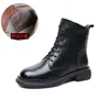 Botas Casuais Femininas Outono/Inverno 2025 Botas Femininas com Zíper Lateral e Cadarço Botas Femininas Curtas Botas Femininas Macias Emagrecedoras
