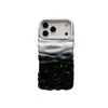 Color Degradado Bloque de Color Textura Plisada Tridimensional Adecuado para iPhone 18 Pro Max, Funda para Teléfono Apple 17, 16/15 con un Toque de Alta Gama