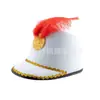 Logo de Pluma Transfronterizo Soldado Europeo Español Caballero Sombrero Oficial Largo Sombrero de Fiesta Celebración de Actuación Prom Retro