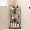 Estante de Almacenamiento para Baño Estante Transparente de Esquina de Pie para Inodoro Baño Baño Estante de Almacenamiento Triangular Sándwich Multicapa Cocina