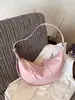 Bolso de hombro de cuero suave tipo cuerno 2026 transfronterizo, bolso de axila simple versátil casual, bolso de hombro de cuero encerado de moda para el día a día