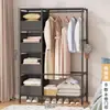 Armario de Tela a Prueba de Polvo Dormitorio Casa de Alquiler Dormitorio Armario Pequeño Simple Almacenamiento de Ropa de Cabecera Estante de Almacenamiento