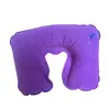Viagem ao Ar Livre Portátil PVC Aveludado Camping Travesseiro de Avião Travesseiro Inflável Encosto Travesseiro de Sesta Travesseiro Inflável em Forma de U