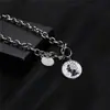1997 Cool Dark Style Hip Hop Round Marca Titânio Aço Aço Inoxidável LOVE Carta Colar OT Cadeia Masculina e Feminina Clavícula Cadeia Trendy