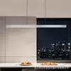 Luminária pendente linear minimalista para restaurante, luz LED moderna e simples para balcão de bar, mesa de jantar, luxo discreto sem luz principal, sala de chá nórdica, escritório