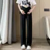 Calça de Seda Gelo de Perna Larga para Gestantes Verão Estilo Fino Roupa Externa Solta Tamanho Plus Calça de Perna Reta Novidades de Verão Mãe Gestante Fábrica Atacado