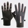 Guantes Calientes de Invierno para Mujer con Forro de Felpa Engrosado para Conducir Ciclismo Hombres a Prueba de Viento Frío Antideslizantes Pantalla Táctil para Pareja