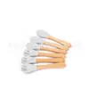 Mini cuchara de madera y silicona para bebé, niños, tenedor cuchara para sopa de arroz, cuchara de madera para suplementos alimenticios, cuchara suave, tenedor suave, se puede hacer logo