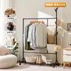 Arara de roupas de chão para quarto, perfeita para guardar roupas aos pés da cama à noite, um guarda-roupa temporário estilo aberto, modelo novo