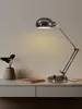 Lámpara de escritorio LED metálica nórdica simple de brazo largo plegable para protección ocular, aprendizaje, lectura, dormitorio, mesita de noche, regulable, inteligente, envío gratis