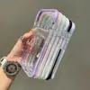 Capa de Celular Acrílica Transparente com Airbag Colorido para iPhone 18 Pro Max Apple 17 Capa Protetora à Prova de Queda