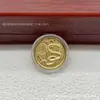 Nueva Moneda Medalla Conmemorativa de Oro Puro 999 de los Doce Signos del Zodíaco para Eventos de Ventas de Seguros, Actividades Empresariales y como Regalo de Año Nuevo para Amigos