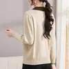 Suéter de Punto Jacquard de Gama Alta Estilo Casual para Personas de Mediana Edad Suéter con Estampado de Manga Larga Suéter de Alta Elasticidad Nuevo para Primavera y Otoño Mujer