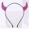 Acessórios de Cabelo para Festa de Halloween, Natal e Baile de Formatura Argola de Anjo com Pena Branca Faixa de Cabeça com Chifres de Diabo