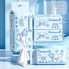 Toalha de algodão macia com padrão de pérolas genuína autorizada Sanrio Toalha descartável para lavar o rosto Hello Kitty Toalha de amaciamento de cachorro com canela de desenho animado