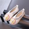 Sapatos Hanfu para Meninos Sapatos Antigos de Tecido da Velha Pequim Sapatos para Roupas Antigas Infantis Sapatos Combinando com Roupa Tang Feita à Mão para Bebê Saia de Rosto de Cavalo