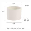 Vaso de flores suculentas de cerâmica para exportação, mais vendido no exterior, simples e moderno, de porcelana branca, redondo, para suculentas, com perfuração de logo