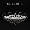 Diadema Coreana de Aleación con Pedrería para Niñas, Corona de Amor Tridimensional de Princesa para Fiesta de Baile, Tocado de Novia para Boda, Transfronterizo