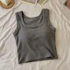 Chaleco cálido estilo coreano para otoño e invierno con forro polar para mujer con almohadillas en el pecho, cuello cuadrado, adecuado tanto para usar por dentro como por fuera, corte ajustado, sin mangas, top base cómodo