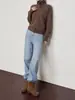 Suéter Cárdigan Cálido de Manga Larga de Color Sólido con Cuello Alto Estilo Minimalista Popular para Mujer Hbzx710072 Ropa de Mujer Estilo Coreano Principios de Otoño