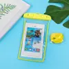 Fabricantes bolsa impermeable para teléfono móvil de exterior PVC transparente luminosa bolsa sellada para teléfono móvil cámara de buceo pantalla táctil