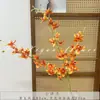 Boda Roja Flor de Simulación Banquete de Bebé Chino Banquete de Boda Diseño de Habitación de Boda Flor Artificial Serie de Color Otoño Caramelo Guía de Camino