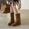 Botas Elegantes de Moda para Mujer 2026 Otoño/Invierno Nuevas Puntiagudas Redondas Tacón Bajo Aumento Oculto Botines de Tobillo Botas de Moda hasta la Mitad de la Pantorrilla