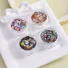 4 Garrafas Cor Macaron Ponto Estrela Glitter para Nail Art Mistura Brilho Laser Versátil Estilo Menina Doce Decoração de Unhas