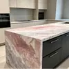 Fábrica de Processamento de Parede de Fundo de Laje de Mármore Natural Rosa Lolita, Mesa de Ilha, Aparador, Escada, Bancada de Pia, Desktop
